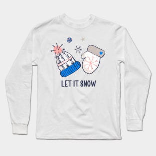 Snow Gloves and Beanie Long Sleeve T-Shirt